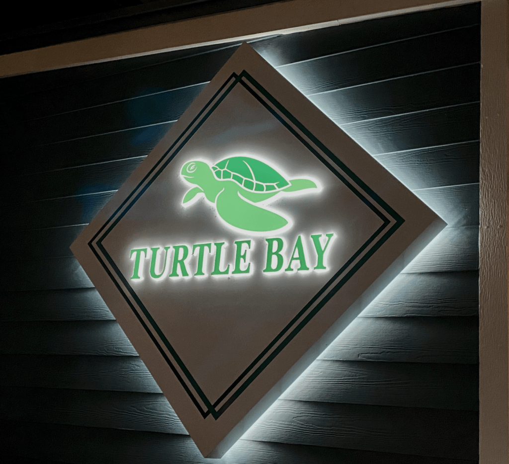 A custom commercial halo light sign shop in Port Charlotte