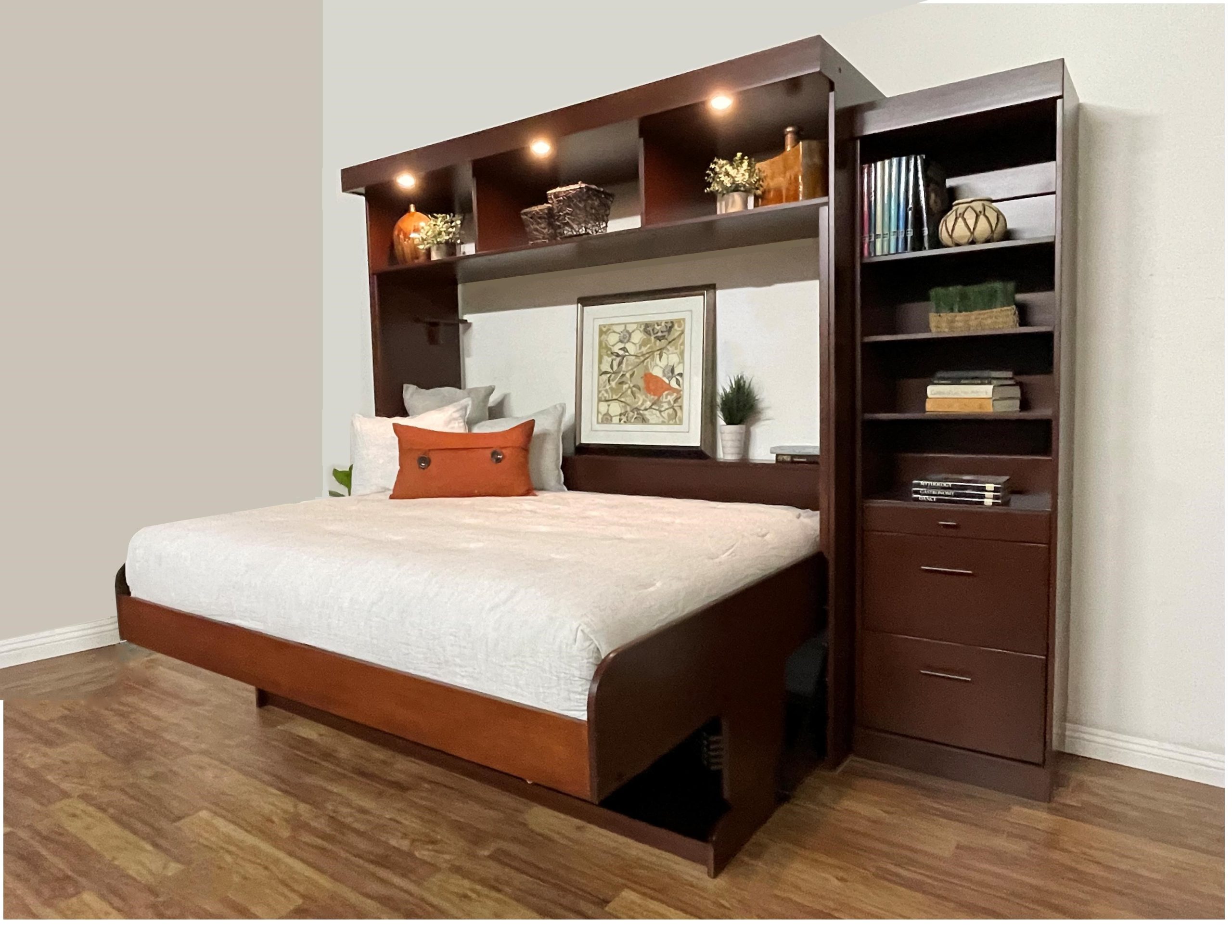 Dale Desk Bed (Shown W/ Hutch) Monarch Murphy Beds