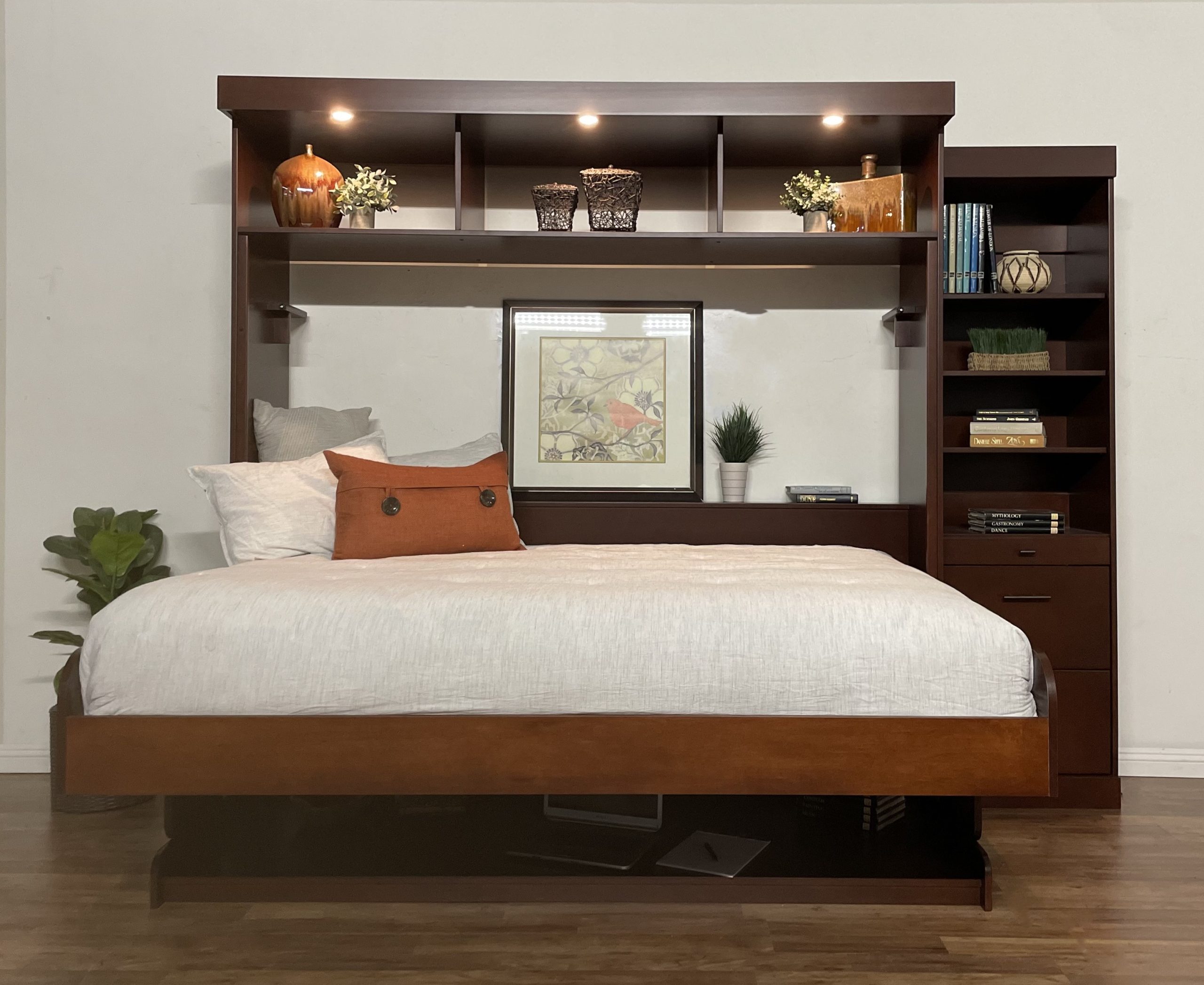 Dale Desk Bed (Shown W/ Hutch) Monarch Murphy Beds