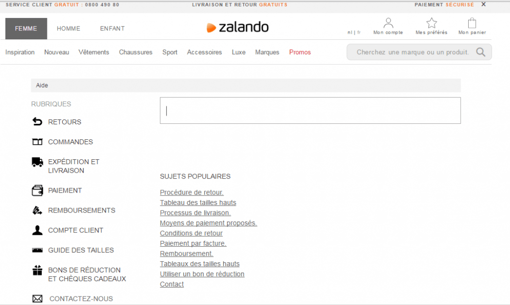 Zalando.be, se connecter à mon compte sur www.zalando.be