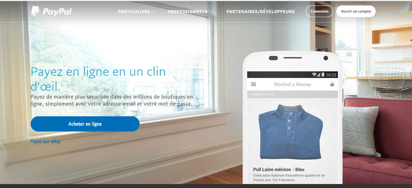 www.paypal.be créer un compte de paiement en ligne facilement