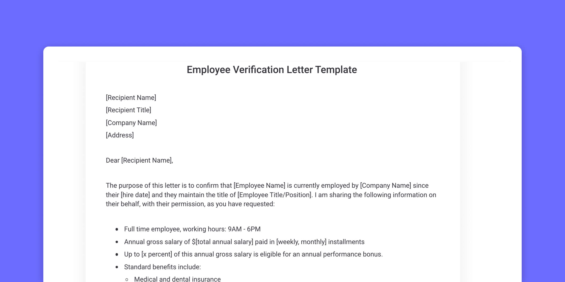 Employment Verification Letter Templates | monday.com Blog