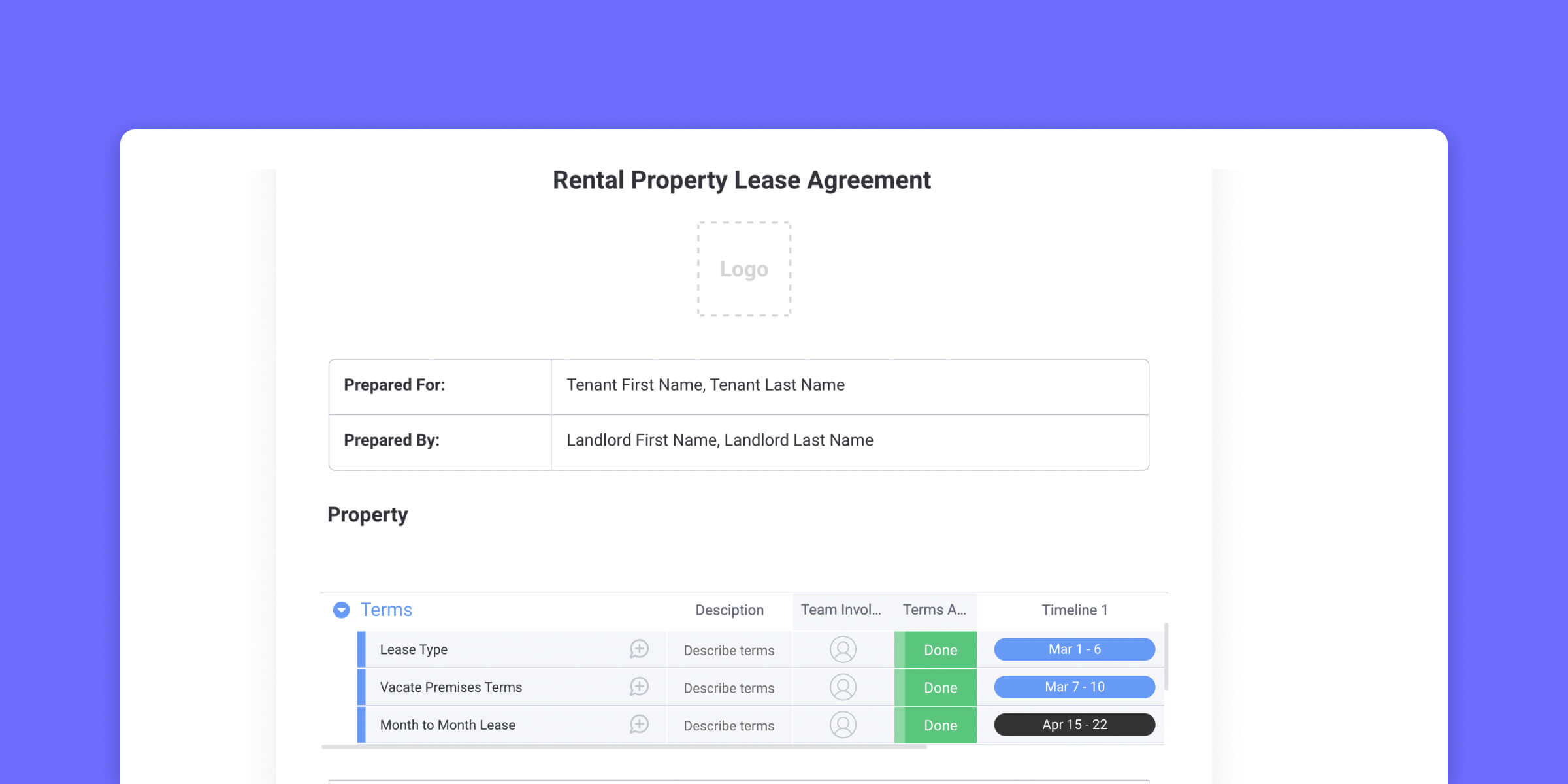 Short Lease Agreement Template