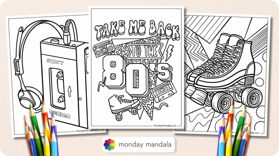 80's Coloring Pages (Free PDF Printables)
