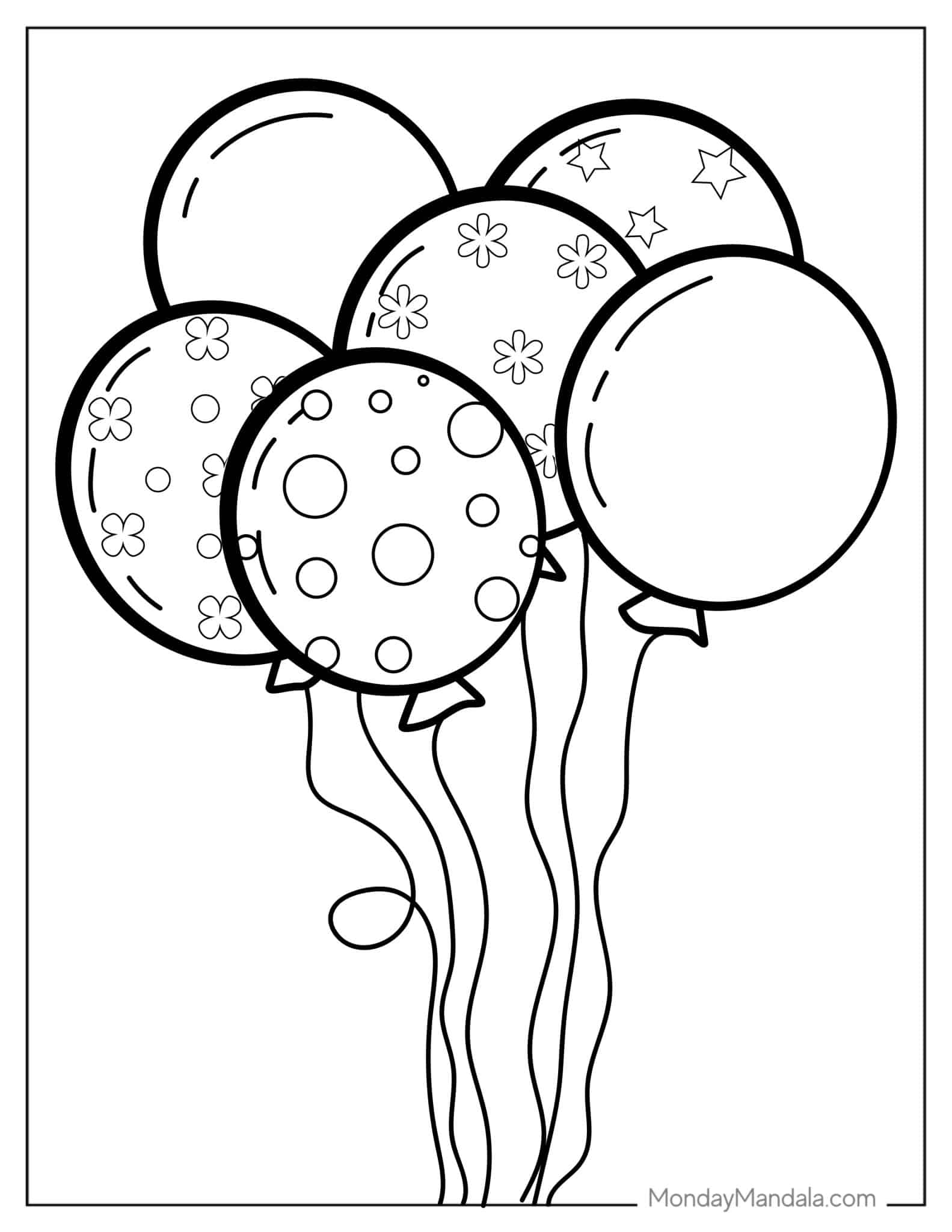 20 Balloon Coloring Pages (Free PDF Printables)
