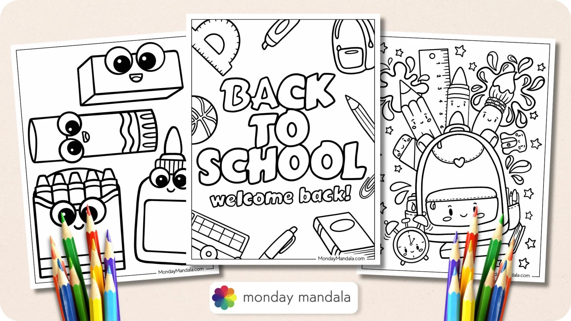20 Back To School Coloring Pages (Free Printables) 20 Back To School Coloring Pages (Free Printables)