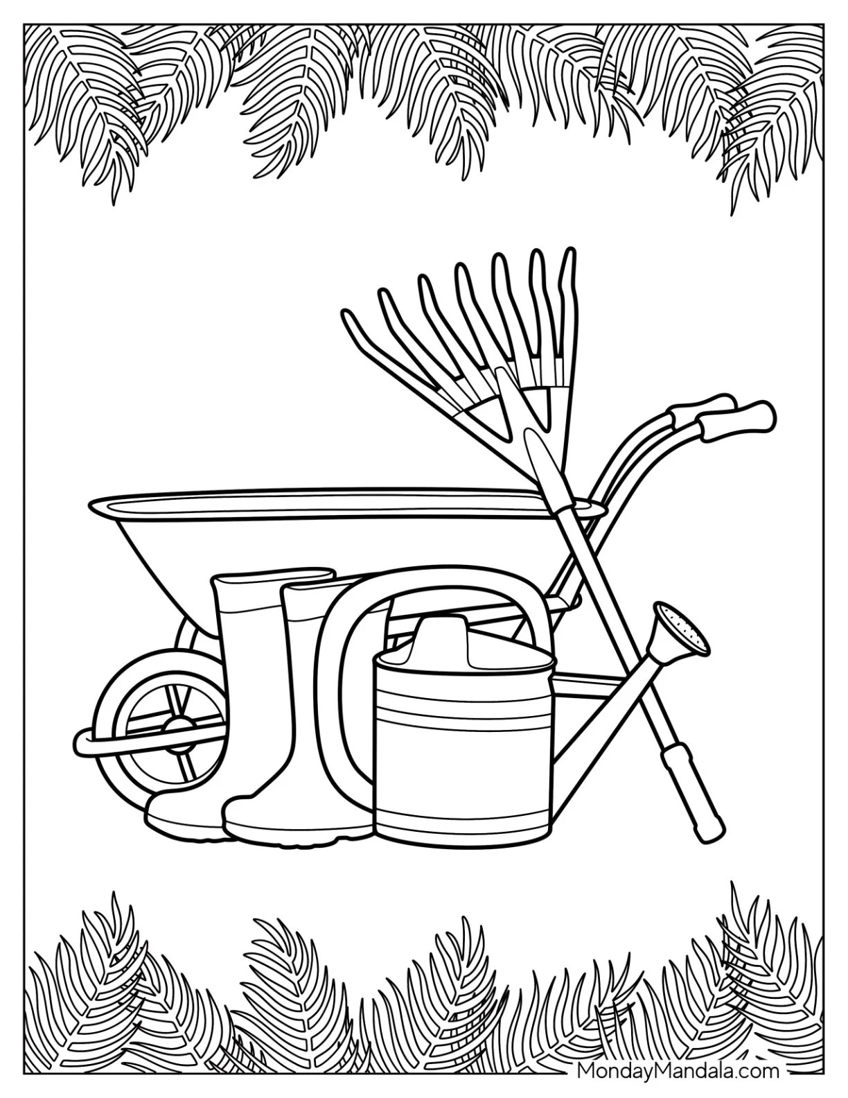 Gardening Tools Coloring Pages Garden Coloring Pages – Printable