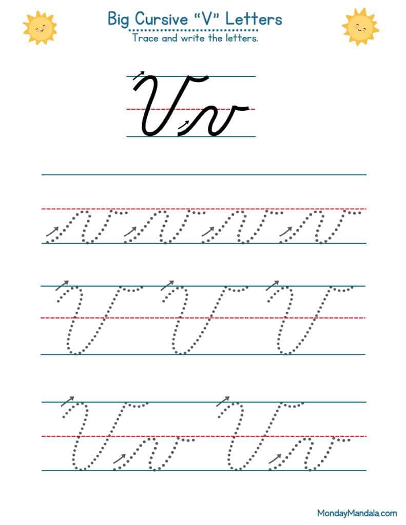 Cursive Capital V