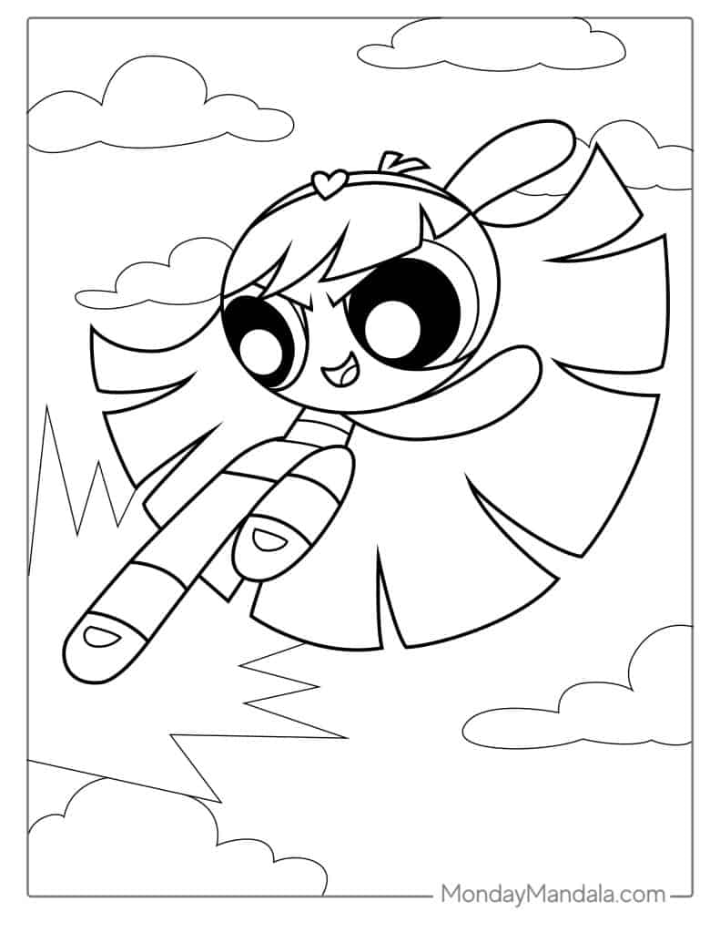 Powerpuff Girls Z Buttercup Coloring Pages