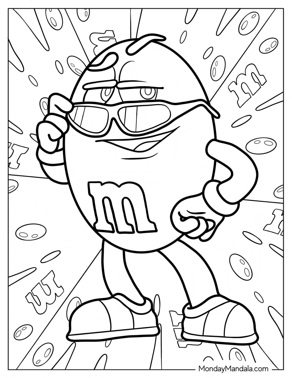 20 M&M's Coloring Pages (Free PDF Printables)