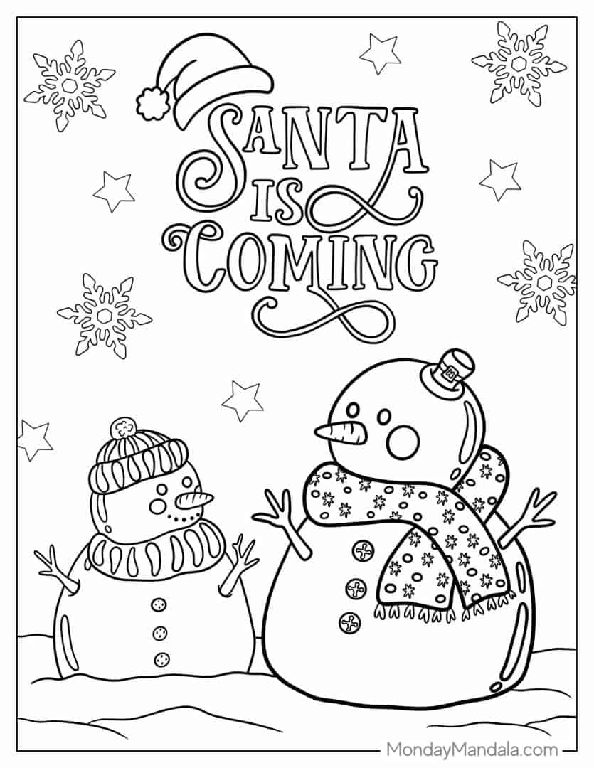 48 Snowman Coloring Pages (Free PDF Printables)
