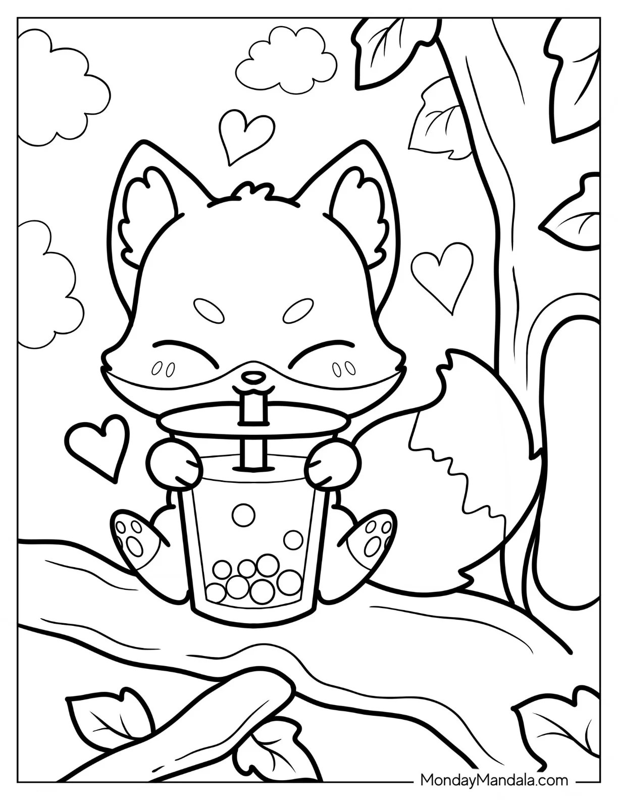 20 Boba Tea Coloring Pages (Free PDF Printables)