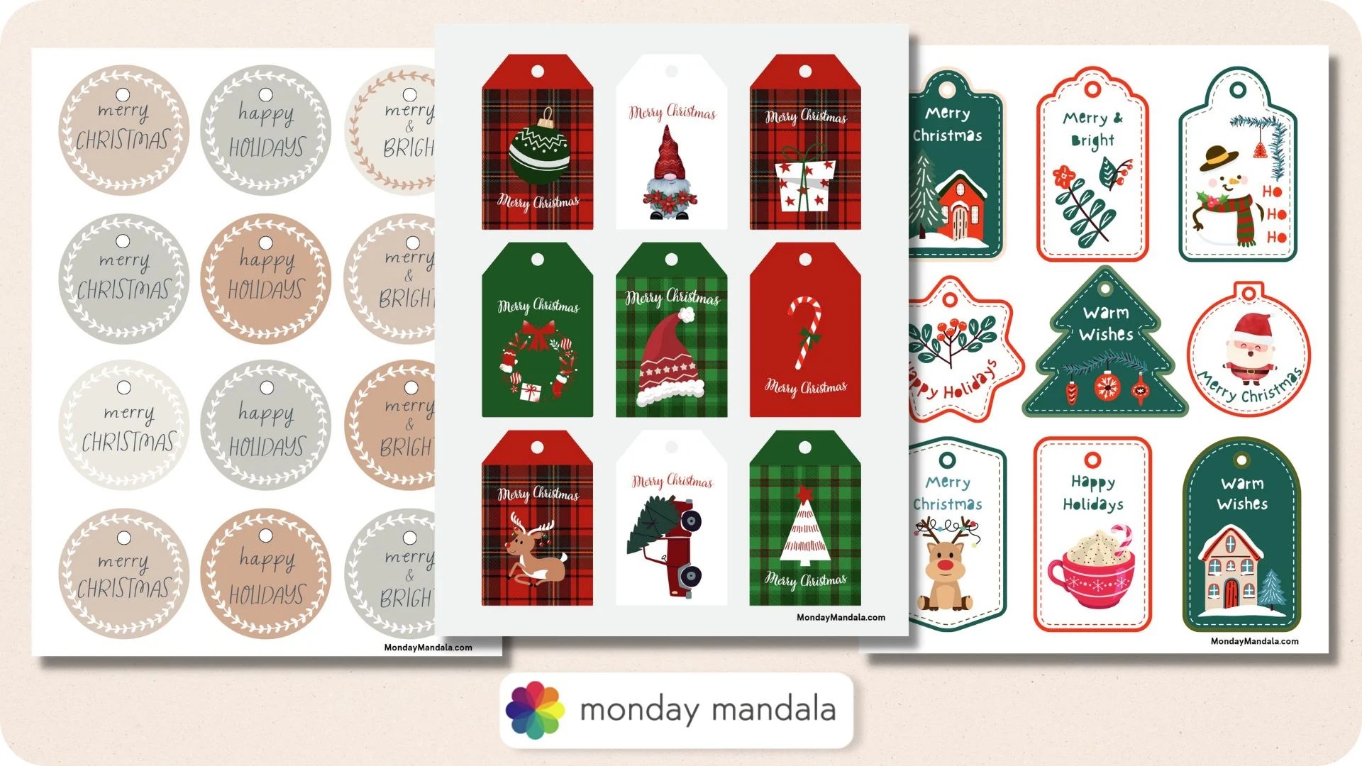 Printable Christmas Labels Templates