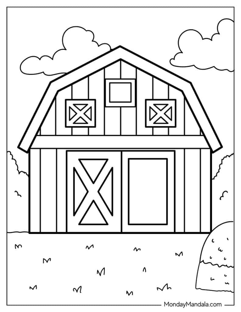 Farmhouse Coloring Pages A Delightful Activity for All Ages