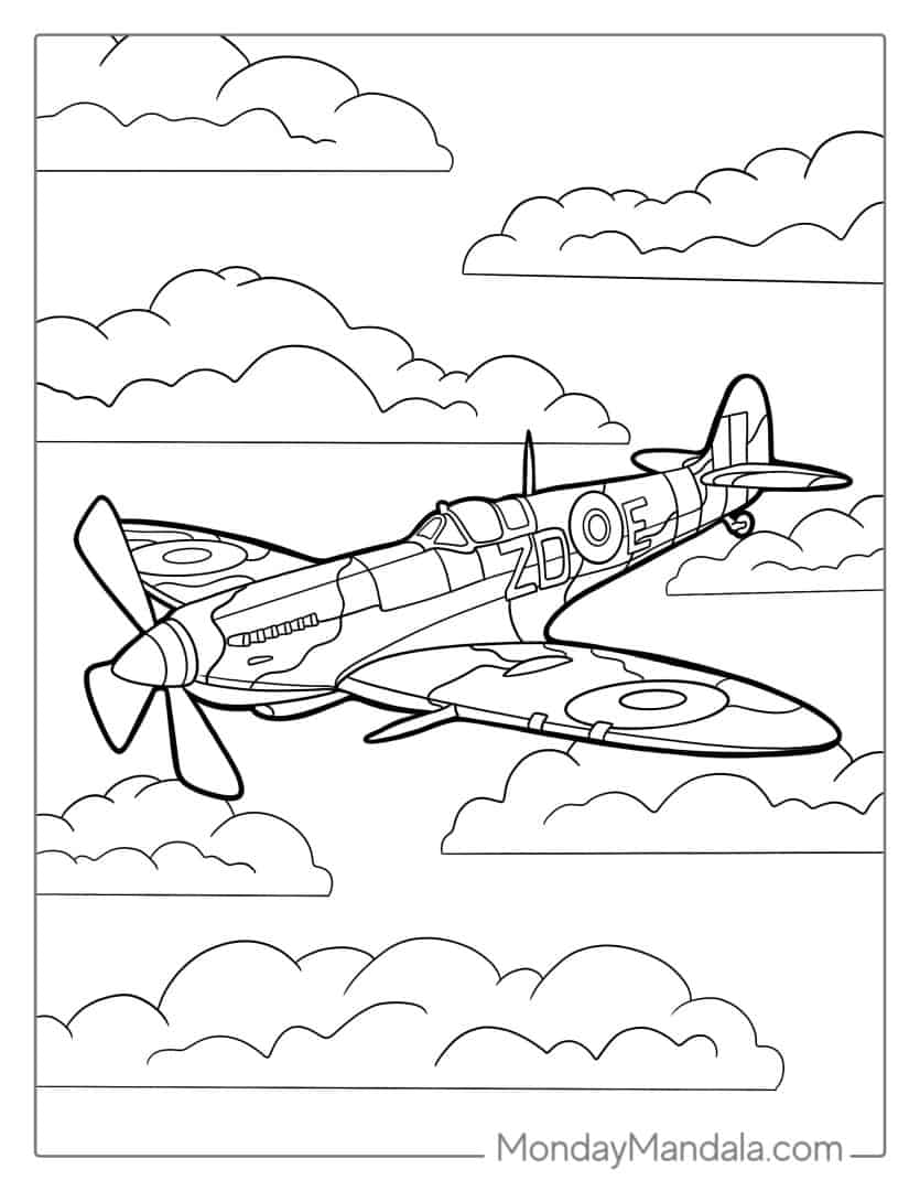 36 Airplane Coloring Pages (Free PDF Printables)