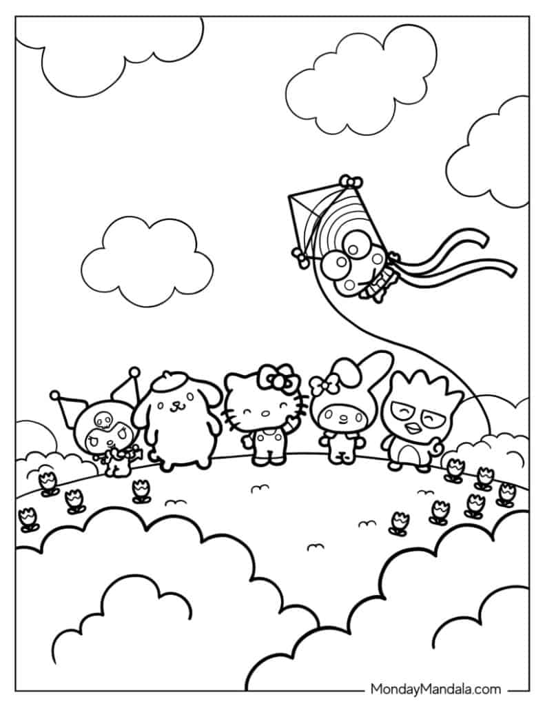 Hello Kitty Best Friends Coloring Pages