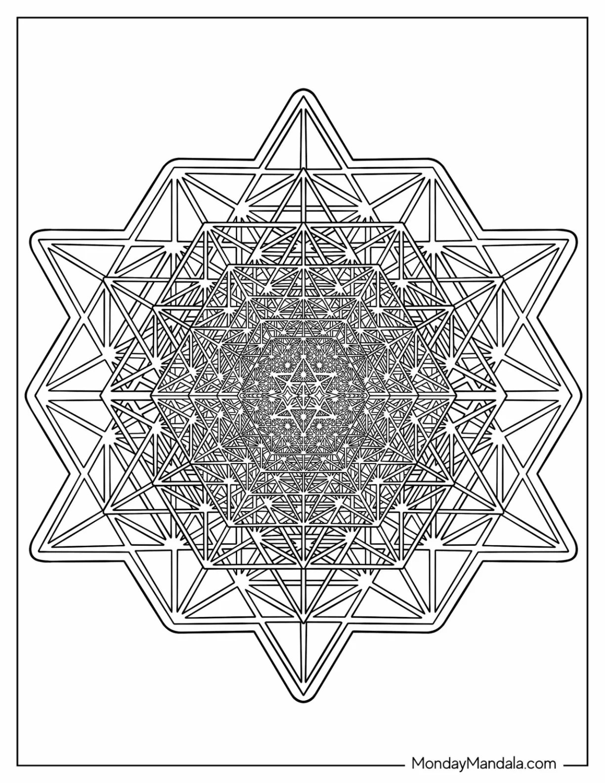 20 Geometric Coloring Pages (Free PDF Printables)