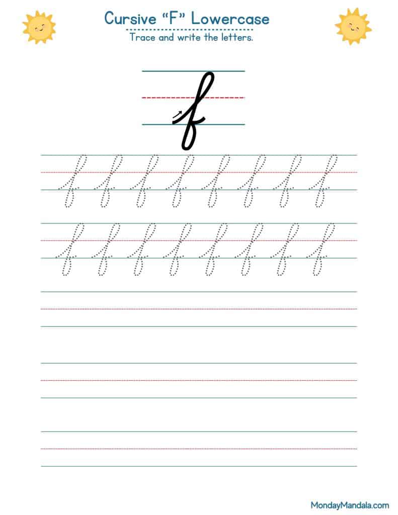 Cursive Lowercase F