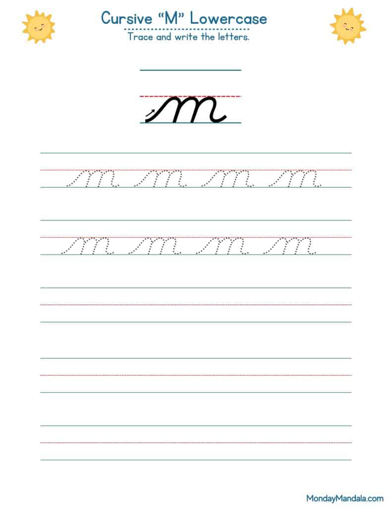 Cursive Uppercase M