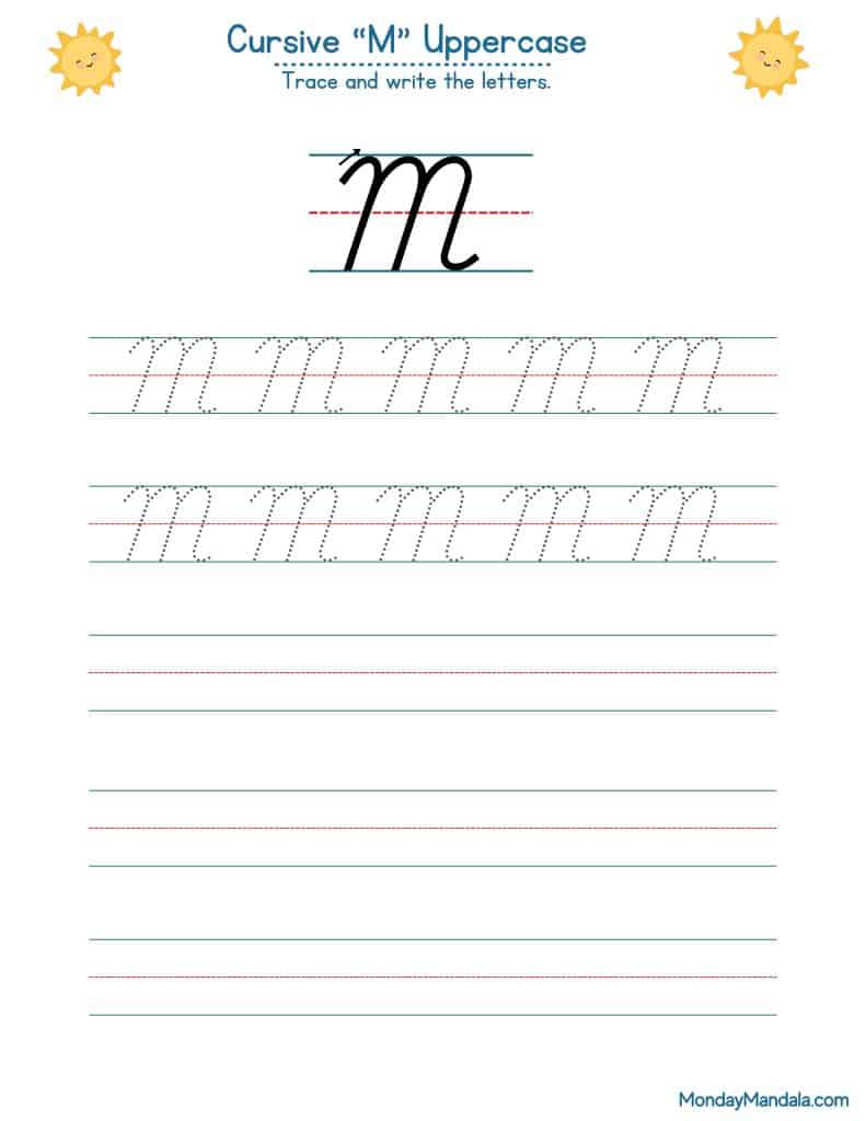 Lowercase M Cursive