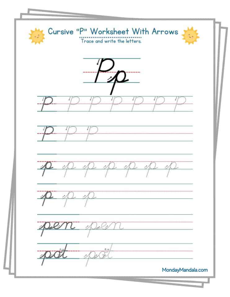Cursive Alphabet Worksheets (Free PDF Printables A - Z)