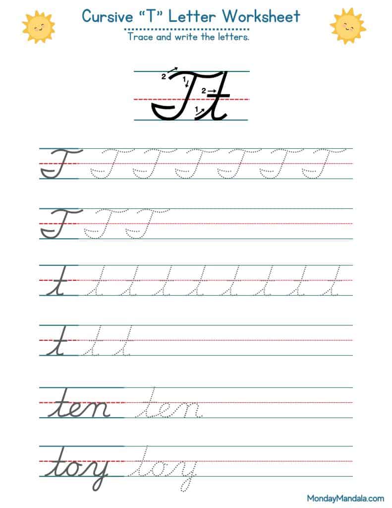 Cursive Lowercase T