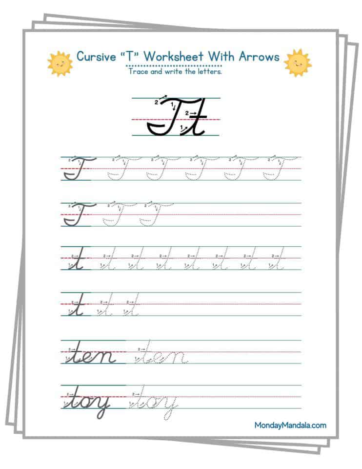 Cursive Letter T