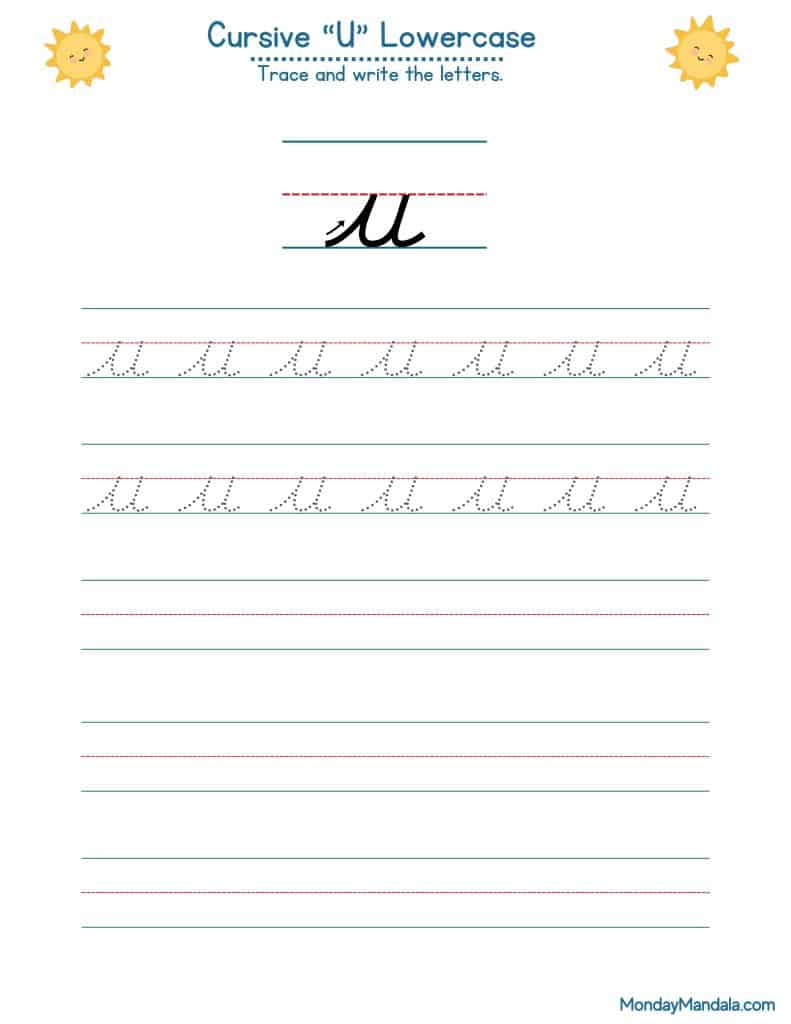 Cursive Letter U Lowercase