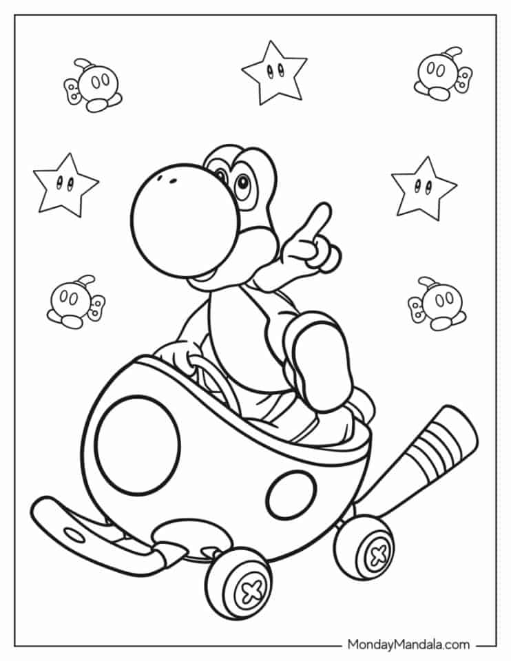 34 Mario Kart Coloring Pages (Free PDF Printables)