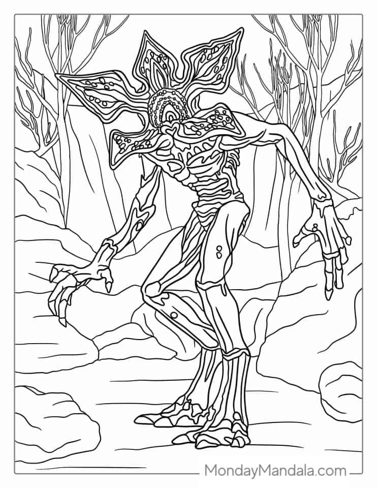 20 Stranger Things Coloring Pages (Free PDF Printables)
