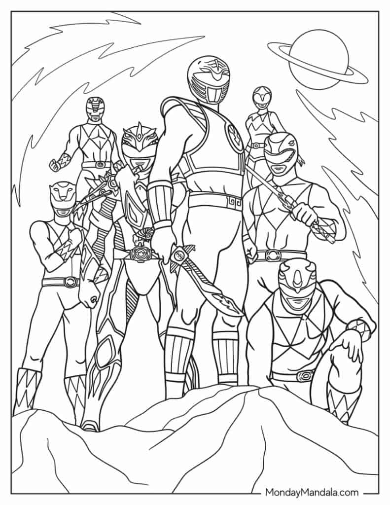 22 Power Rangers Coloring Pages (Free PDF Printables)