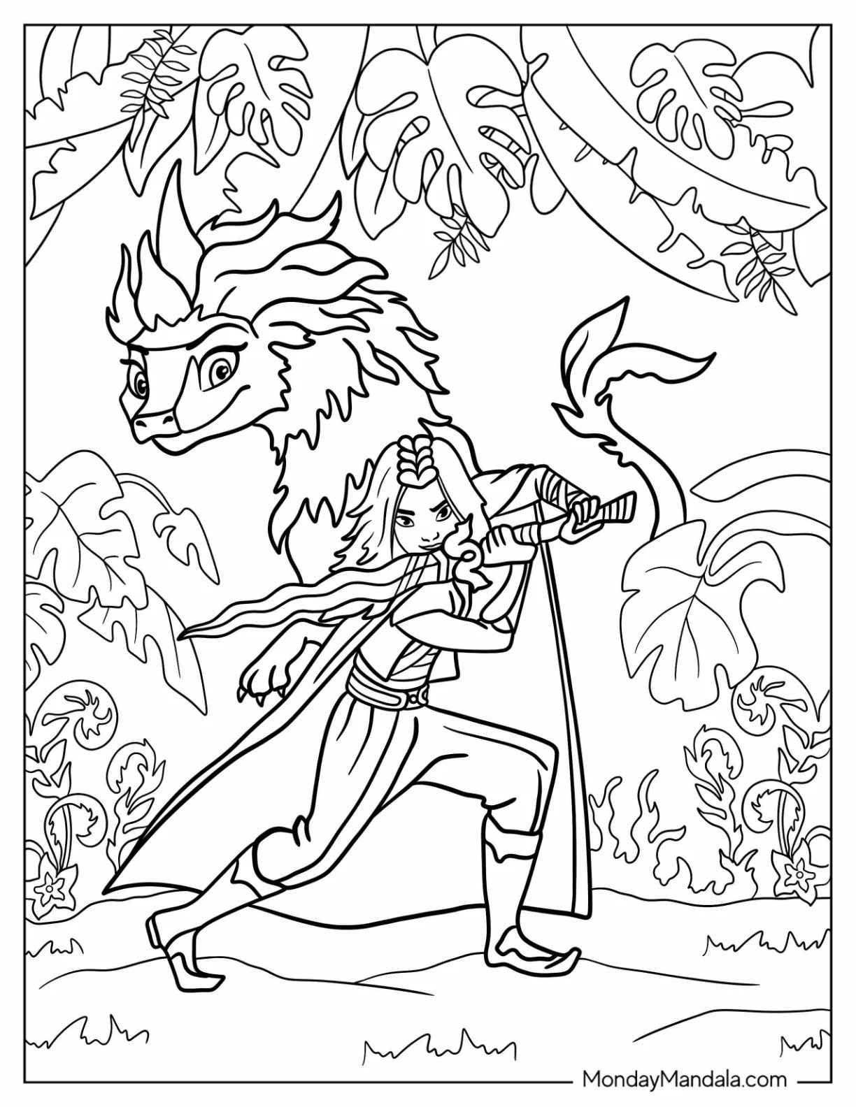 20 Raya & The Last Dragon Coloring Pages (Free PDFs)