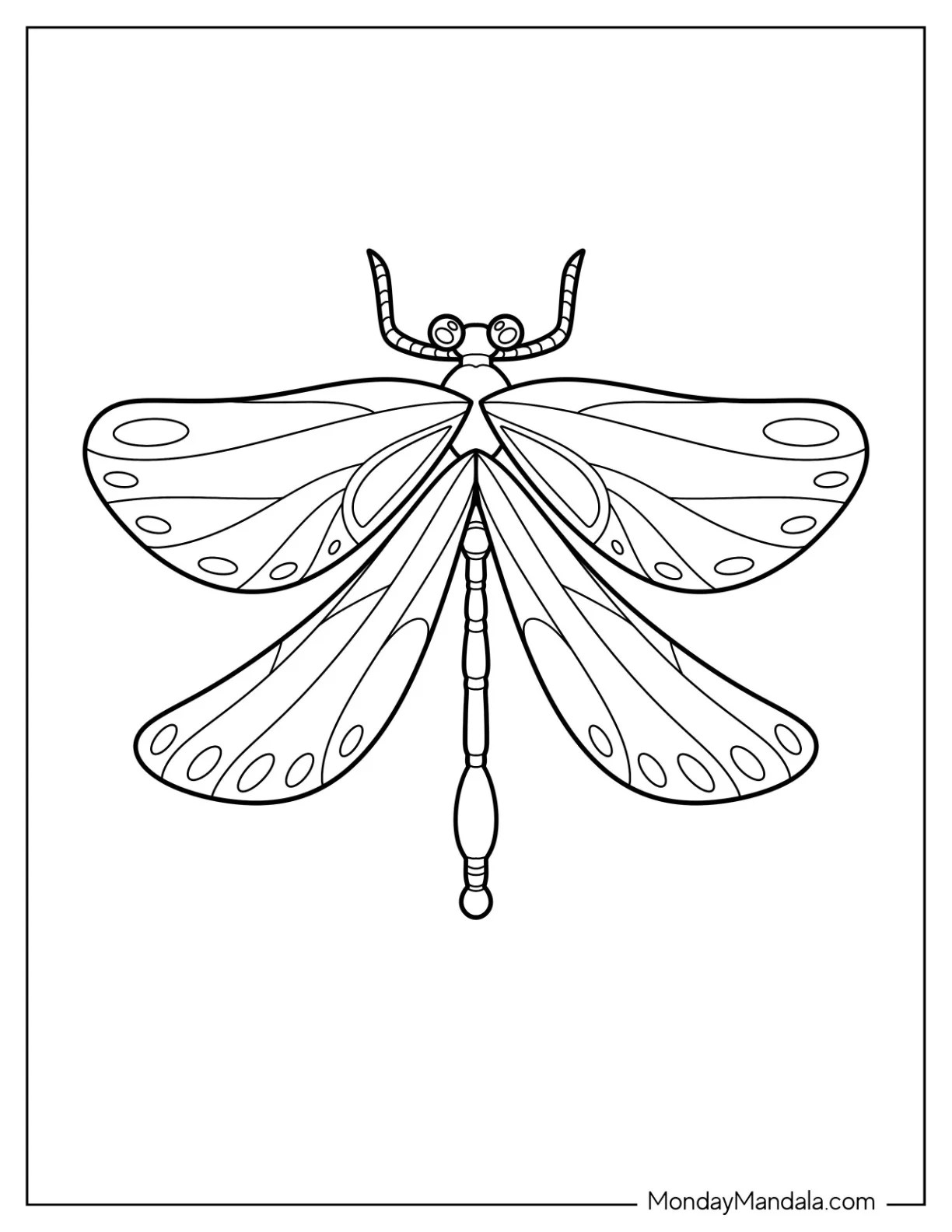 20 Dragonfly Coloring Pages (Free PDF Printables)