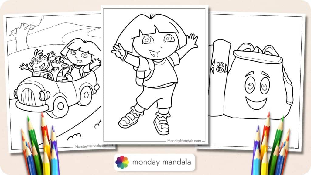 36 Dora The Explorer Coloring Pages (Free PDF Printables)
