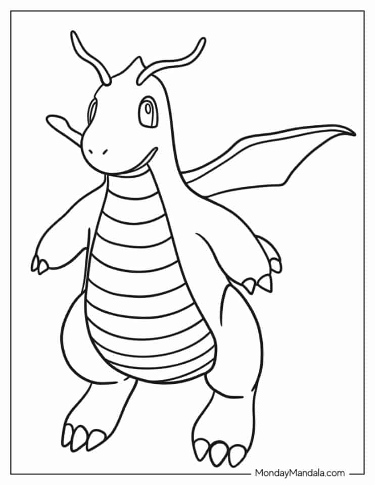 52 Dragon Coloring Pages (Free PDF Printables)