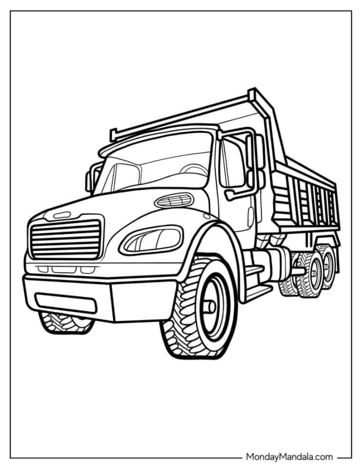 34 Truck Coloring Pages (Free PDF Printables)