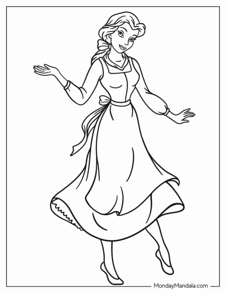 26 Beauty And The Beast Coloring Pages (Free PDF Printables)