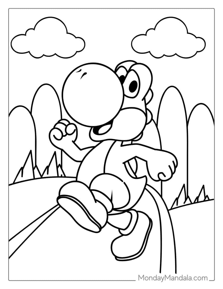 24 Yoshi Coloring Pages (Free PDF Printables)