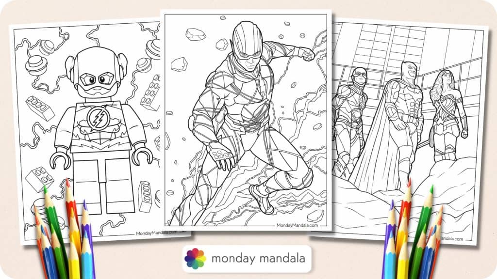 18 Flash Coloring Pages (Free PDF Printables)