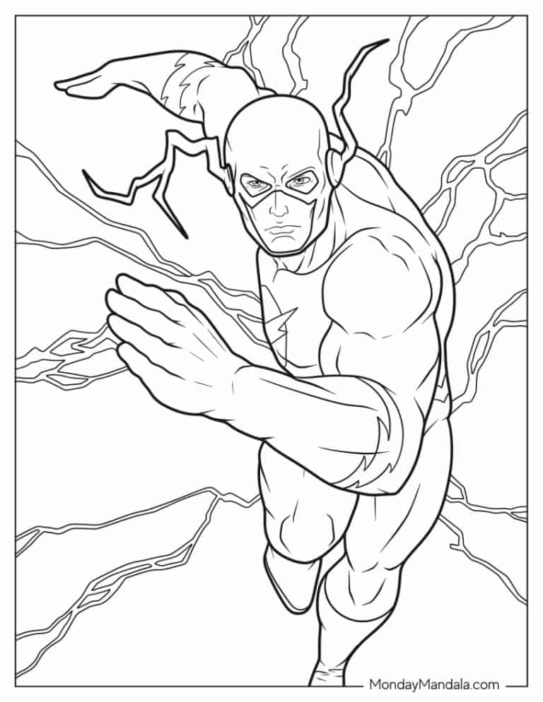 18 Flash Coloring Pages (Free PDF Printables)