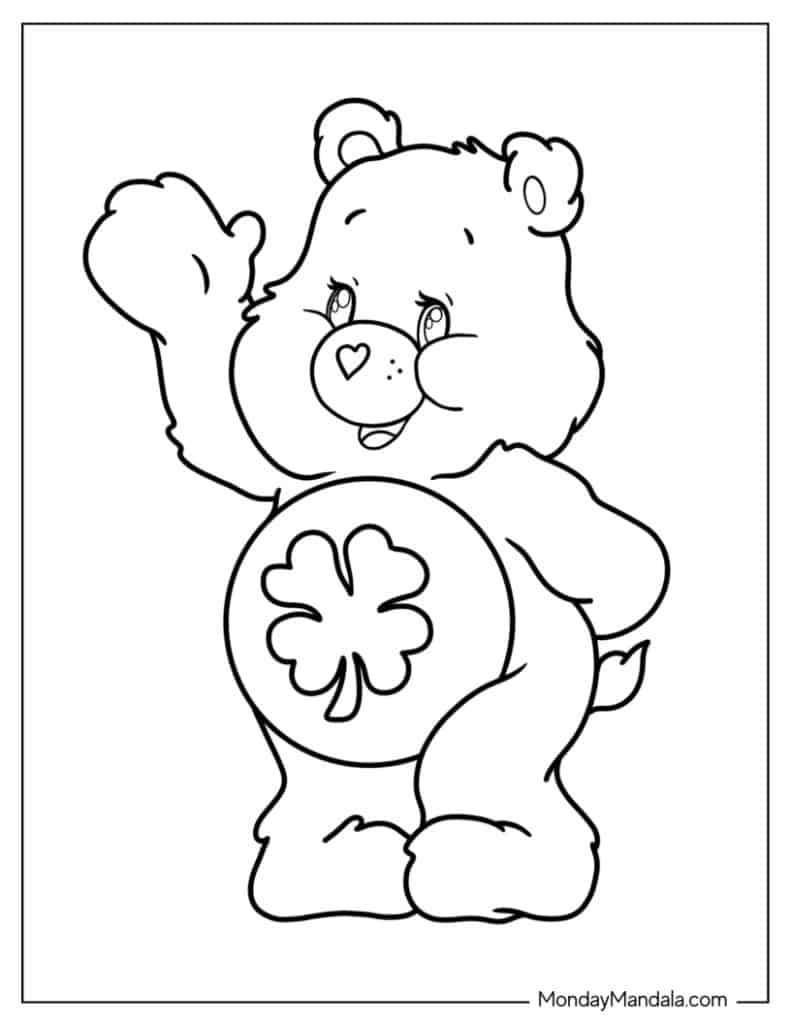 30 Care Bears Coloring Pages (Free PDF Printables)