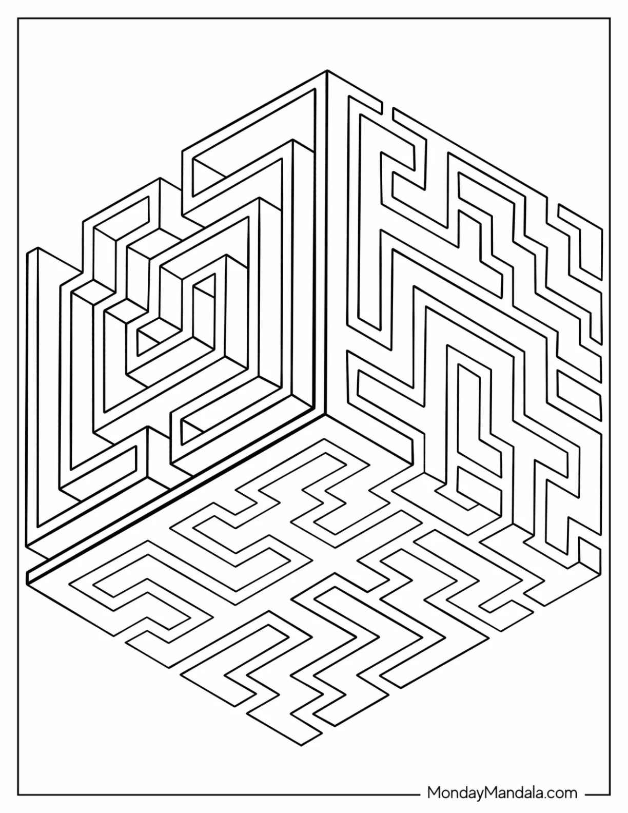 20 Geometric Coloring Pages (Free PDF Printables)
