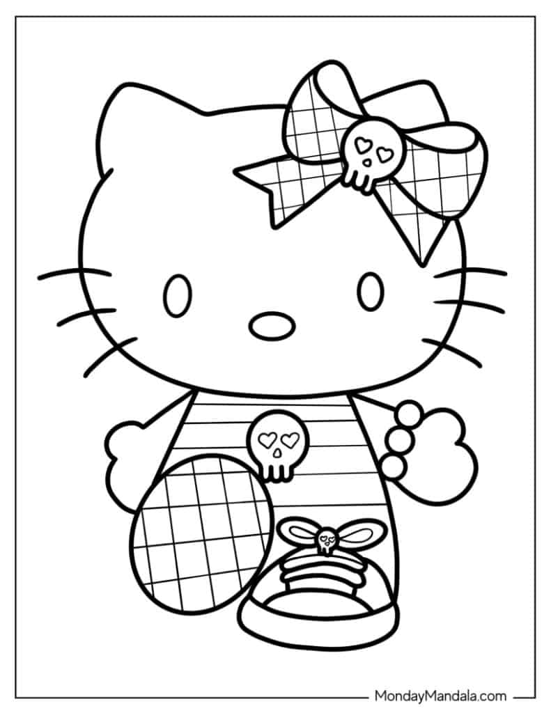 Hello Kitty Punk Rock Emo 1 Coloring Pages Cartoons C vrogue.co