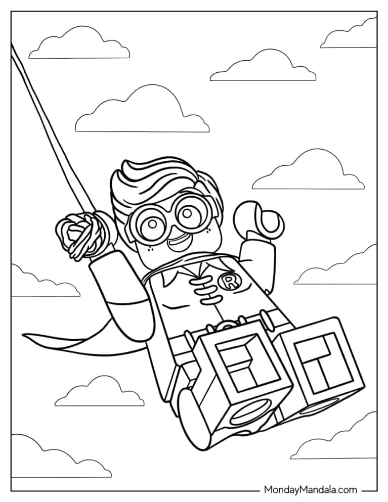 Lego Robin Coloring Page
