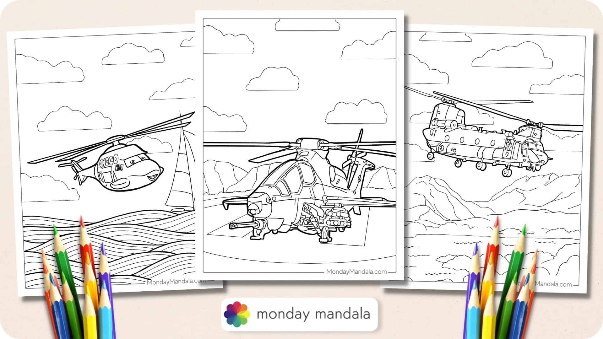 Lego Police Helicopter Coloring Page