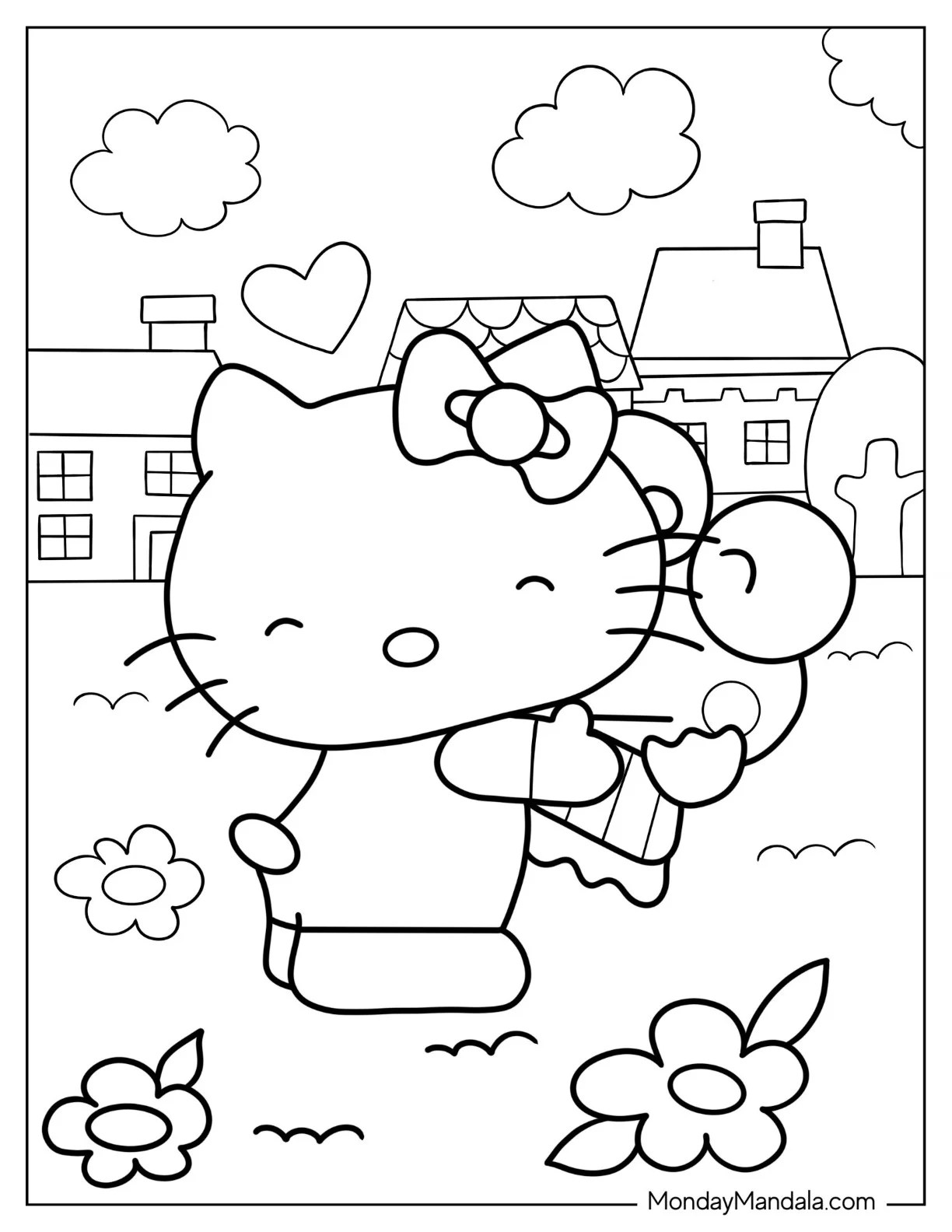Hello Kitty And Keroppi Coloring Pages