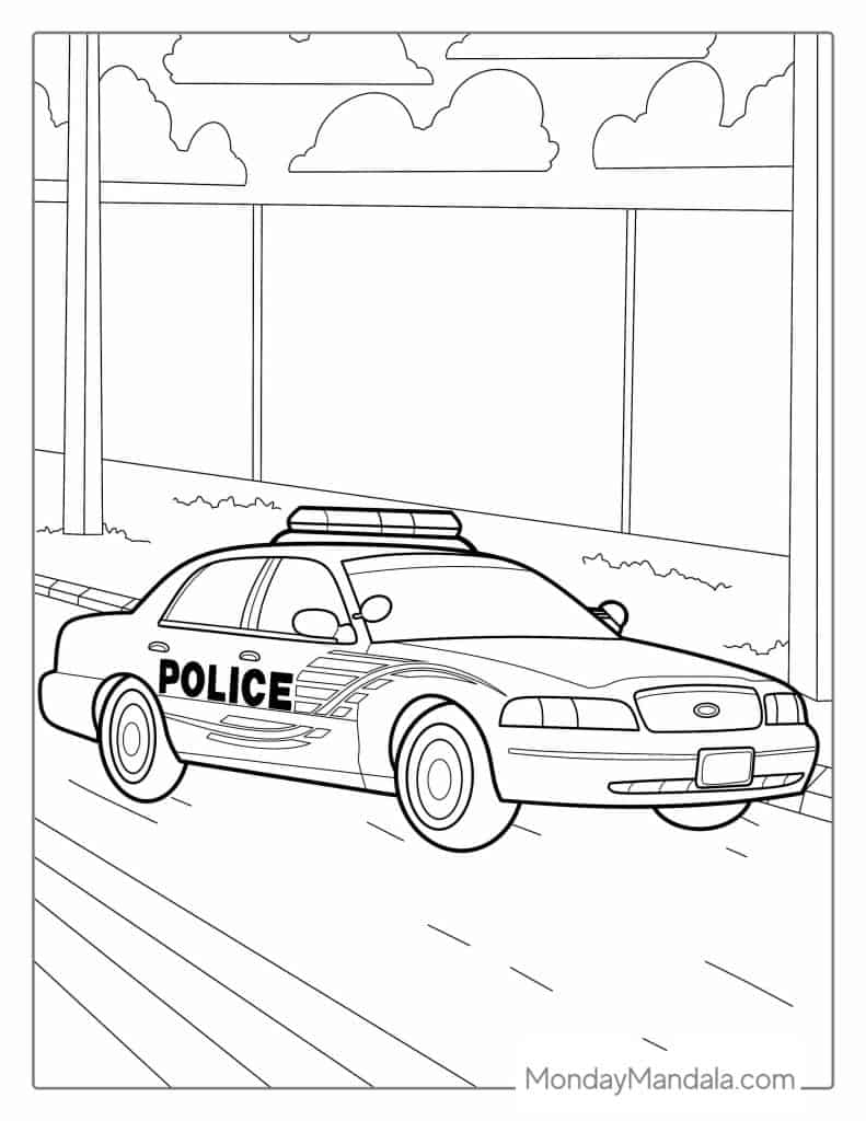 Police Cars Drawing