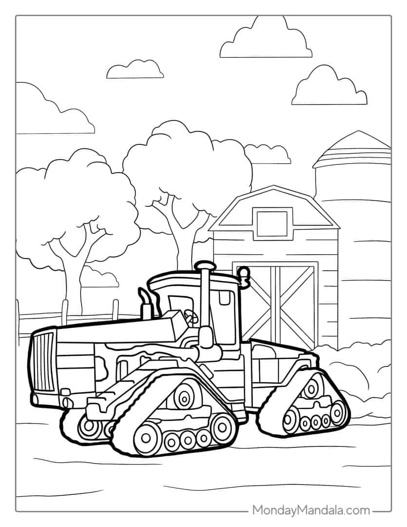 20 Tractor Coloring Pages (Free PDF Printables)
