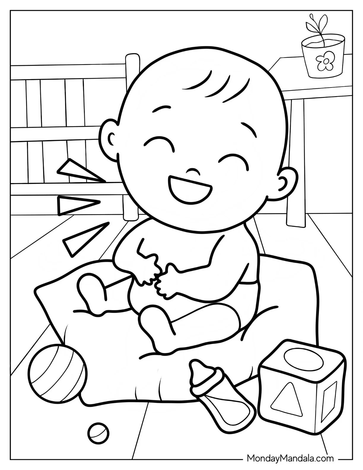 34 Baby Coloring Pages (Free PDF Printables)