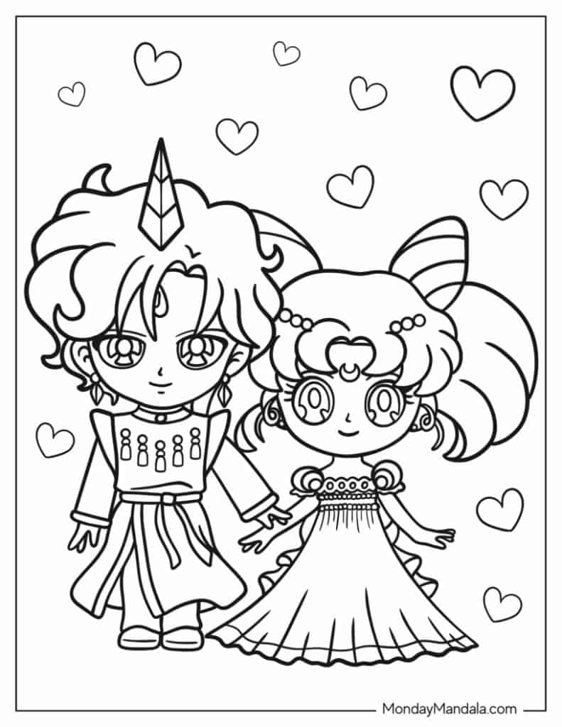 Sailor Moon And Friends Coloring Pages